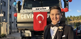 Şehit polis Ali Sevim’in oğlu Eyüphan, sünnet arabası olarak babasının adını taşıyan TOMA’yı istedi