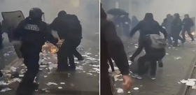 Film değil gerçek Öğrencilerle polis sokakta karşı karşıya geldi