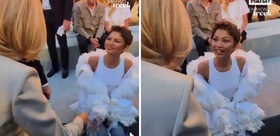 Kendisine selam veren Brigitte Macron karşısında ayağa kalkmayan şarkıcıya tepki