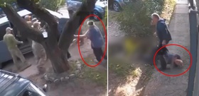 Ukrayna’da kan donduran görüntü 74 yaşındaki kadını yere savurdu