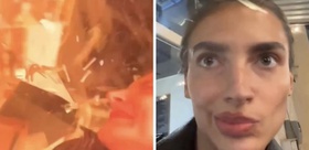 Ukraynalı kadın video çekerken füze yanı başına düştü Ölümden döndü