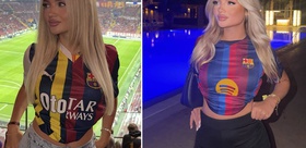 Barcelona taraftarından RAMS Park’ta olay hareket