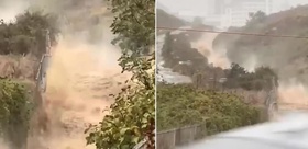 İstanbul’daki kuru dere yağmurda adeta delirdi