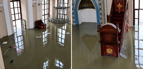 İstanbul’da sel, tarihi yapıları da vurdu: Sadabad Camii sular altında