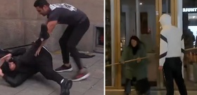 Esnaf dükkanını yağmacılardan sopayla korumaya çalıştı