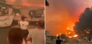 Çeşme felaketi yaşıyor! Yangından kaçan insanlar teknelerle tahliye ediliyor