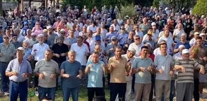 Yangınların 1 haftadır sürdüğü Karabük'te halk yağmur duasına çıktı