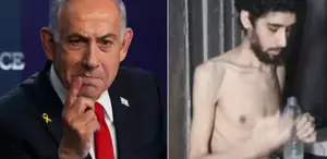 Dünya İsrailli esirin videosunu konuşuyor! Netanyahu zorda, halk sokağa döküldü