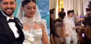 Burak Bulut ve Eda Sakız'ın düğününde yok yok! Kırbaçlı after parti şok etti