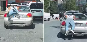 Trafikte bir garip olay: Sonrasında yaşananlar daha bomba