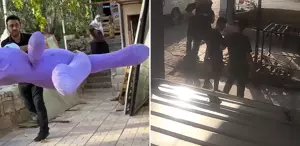 Oto yıkamacıda kira krizi Eline geçeni sokağa fırlattı