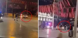 Alkollü avukat, polis memuruna çarpıp kaçtı: O anlar kamerada