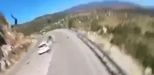 Motosiklet sürücüsünün öldüğü kaza, kask kamerasında