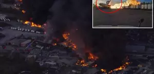 ABD’yi ayağa kaldıran kaza kamerada Kargo uçağı bomba gibi patladı