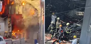 Kocaeli’de parfüm dolum tesisindeki yangına ilişkin SGK ile Çalışma ve İş Kurumu İl Müdürlüğü’nden 7 kişi açığa alındı.