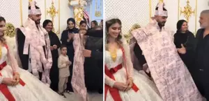 Yok böyle düğün Damada, servet giydirdiler