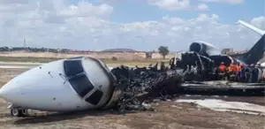 Kongo’da bakan ve heyetini taşıyan uçak pistten çıktı