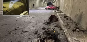 Tünelde feci kaza Takılı kalan hız kadranı her şeyi anlatıyor