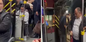İstanbul’da skandal görüntü Otobüste herkesin içinde tuvaletini yaptı