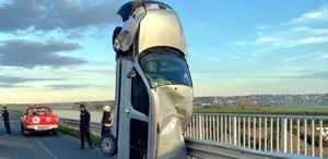 Akıllara durgunluk veren kaza Görenler dönüp bir daha baktı