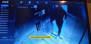 Skandal olay anbean kamerada Kuryenin asansörde yaptığı mide bulandırdı