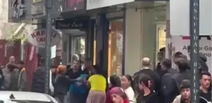 Caddede meydan savaşı O anlar kameralarda