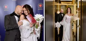 Ünlü oyuncu Selin Genç Budapeşte’de dünya evine girdi