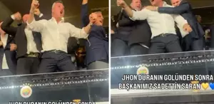 905’te gelen gol sonrası Sadettin Saran kendinden geçti