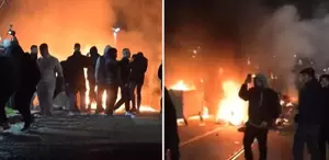 Bulgaristan alev alev On binlerce kişi sokaklara döküldü