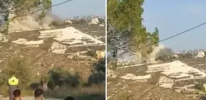 İsrail, harita paylaşıp “vuracağız“ dediği Lübnan’a saldırdı İşte bölgeden gelen ilk görüntüler