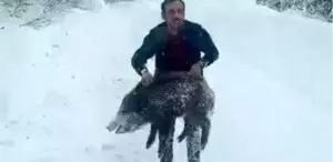 Yaban domuzunu çıplak elle yakalayan adam: Kimseye tavsiye etmem