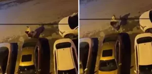 Genç kadını sokak ortasında defalarca yumrukladı