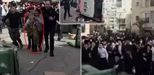 İsrail fena karıştı 2 kadın polisi kalabalık Haredi grubun elinden zor aldılar