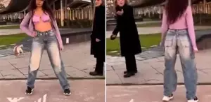 İzmir’de dans eden kıza şok tepki: Kış günü bu kıyafetler ne