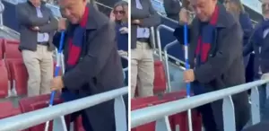 Barcelona Başkanı, eline paspas alıp stadyumda temizlik yaptı