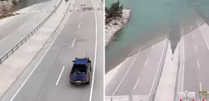 Türkiye’nin en işlek yollarından Bir yerden sonra deniz başlıyor