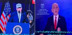 İran’da şok görüntü Televizyonu açan Trump-Netanyahu ikilisini gördü