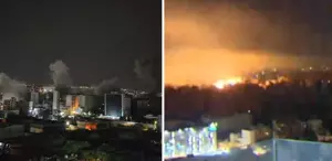 İsrail’den Beyrut’a yeni hava saldırısı Büyük patlama anbean kamerada