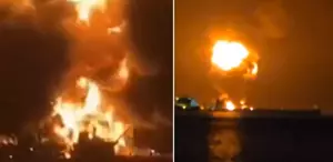 Komşuyu ayağa kaldıran saldırı Petrol tankerleri gece yarısı alev alev yandı