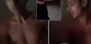 Dehşete düşüren görüntü: Bir kadın, biri yarı çıplak diğeri bıçaklı iki erkek