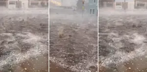 ABD’de dev dolu fırtınası, resmen gökten taş yağdı