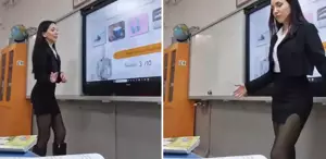 Kıyafetiyle gündem olan bir öğretmen daha