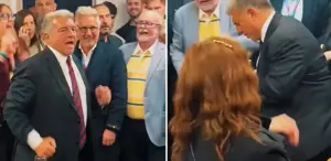 Seçimi kazanınca kendinden geçti