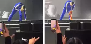 Dünyaca ünlü rapçinin konserinde açtığı bayrak olay oldu