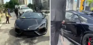 Kendi memleketinde silahlı korumalarla geziyor