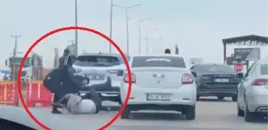 Diyarbakır’da trafikte yol verme kavgası kamerada