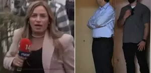 İsrail Cumhurbaşkanı Herzog ecel terleri döktü Basın açıklaması sırasında füze düştü