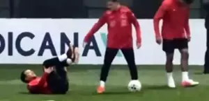 Milli Takım kampınına damga vuran görüntü