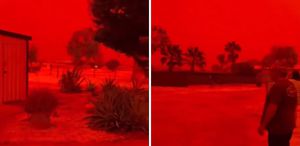 Avustralya’da gökyüzü kızıla döndü: Toz fırtınası kasabayı yuttu