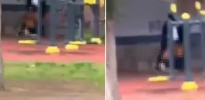 Parkta güpegündüz infial yaratan görüntü